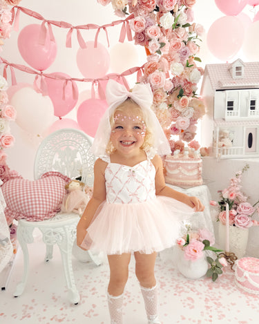 Rosette Bow Baby Girl Romper