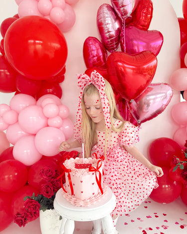 Sweetheart Pink Heart Girls Party Dress