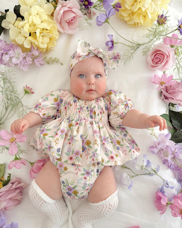 Elina Floral Baby Girl Romper