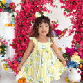Sorrento Citrus Girls Floral Dress