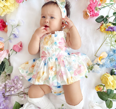 Sable Baby Girl Floral Romper