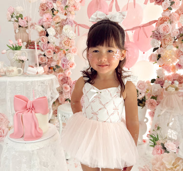 Rosette Bow Baby Girl Romper