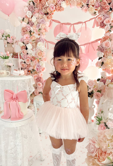 Rosette Bow Baby Girl Romper