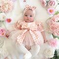 Berry Bliss Pink Baby Girl Gingham Romper