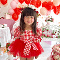 Cherry Lane Red Baby Girl Gingham Romper