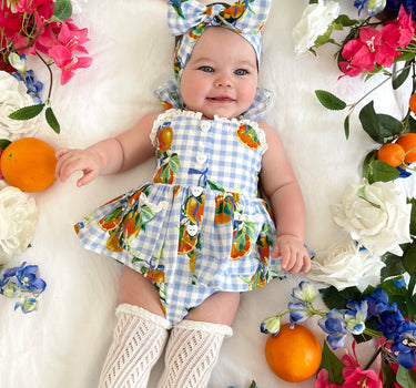 La Vita Belle Baby Girl Gingham Romper