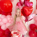 Sweetheart Pink Heart Girls Party Dress