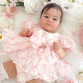 Pretty In Pink Organza Baby Girl Romper