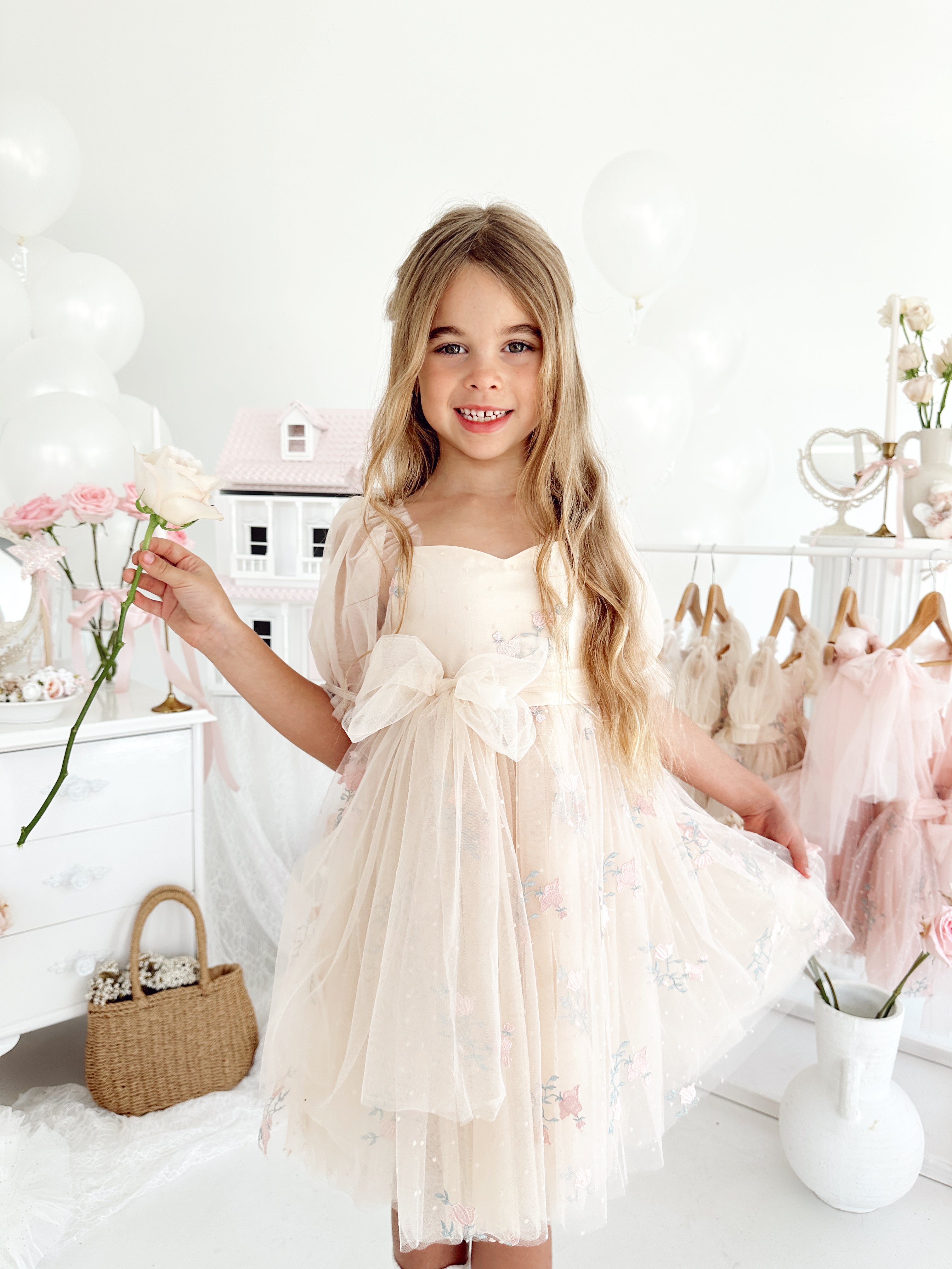 Nutcracker Champagne Girls Tulle Party Dress Special Occasion Wear Nutcracker Champagne Girls Tulle Party Dress Special Occasion Wear