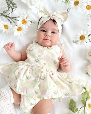 Juni Daisy Baby Girl Floral Romper