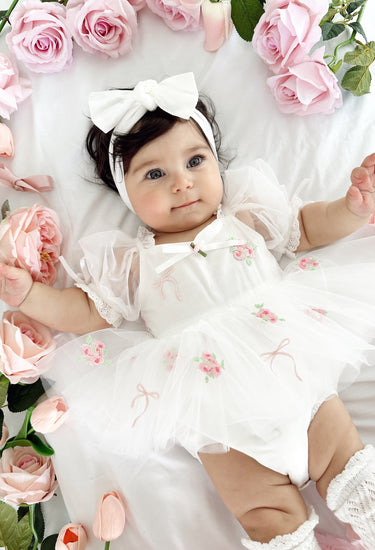 Newborn baby girl white dress best sale