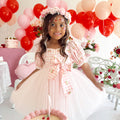 Sweet Strawberry Pink Girls Gingham Dress