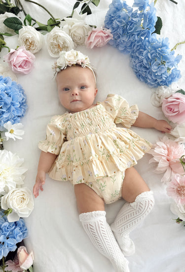 Goldie Bloom Baby Girl Floral Romper