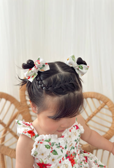 Poinsettia Baby Girl Floral Hair Accessories