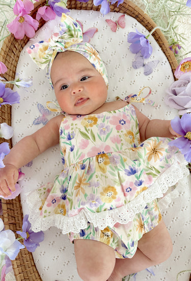 Aurelia Floral Baby Girl Romper