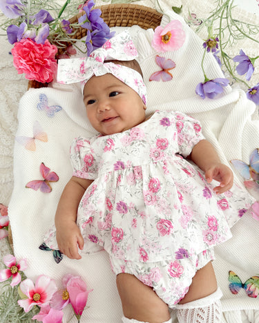 Charlotte Mae Baby Girl Pink Floral Two Piece Set Luxe Girls