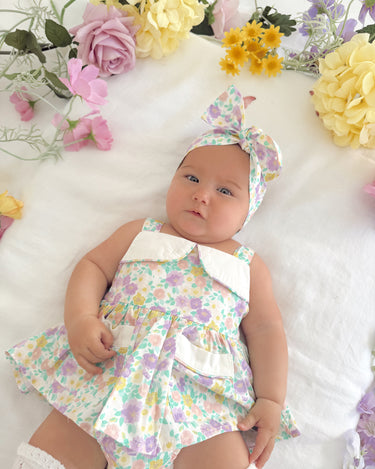 Eva Rose Baby Girl Floral Romper