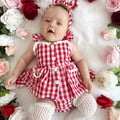 Picnic Red Baby Girl Gingham Romper