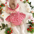 Picnic Red Baby Girl Gingham Romper