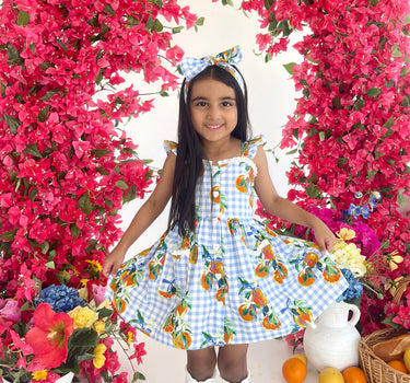 La Vita Belle Gingham Girls Dress