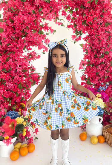 La Vita Belle Gingham Girls Dress