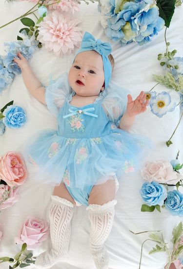Bluebell Flower Baby Girl Tulle Hair Accessories