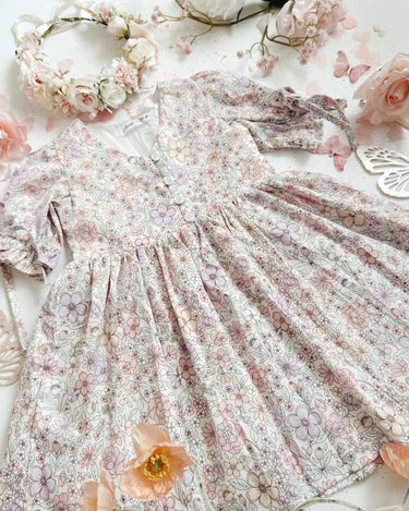 Violet Girls Floral Dress