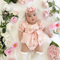 Berry Bliss Pink Baby Girl Gingham Romper