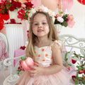 Peach Sorbet Baby Girl Gingham Romper
