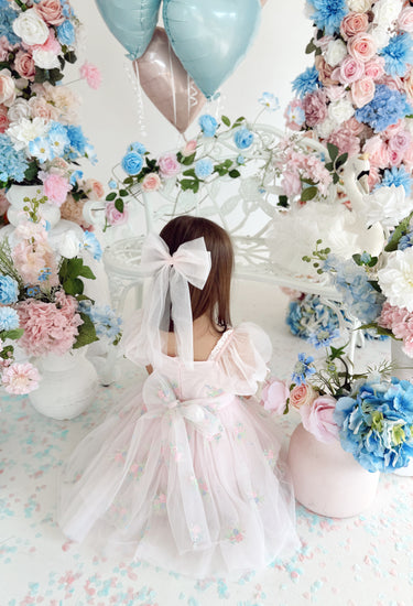 Petal Pink Tulle Girls Hair Bow