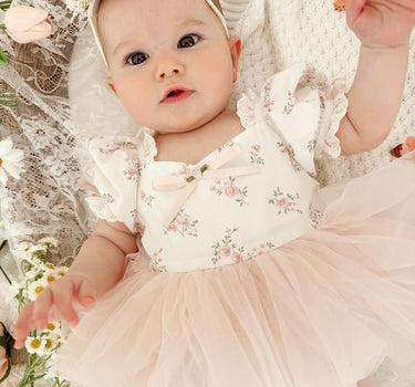 Odessa Flower Baby Girl Romper