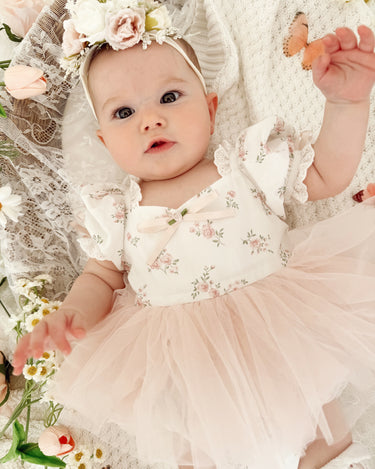 Odessa Flower Baby Girl Romper