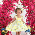 Sorrento Citrus Girls Floral Dress