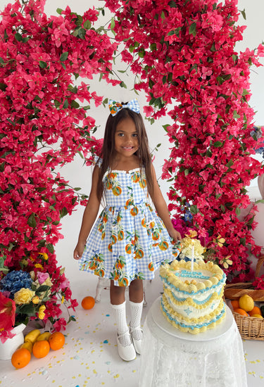 La Vita Belle Gingham Girls Dress