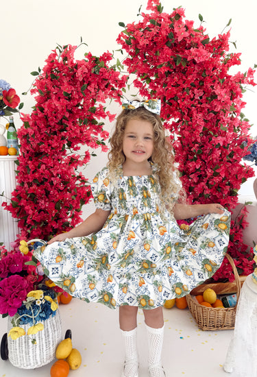 Amalfi Girls Floral White Dress