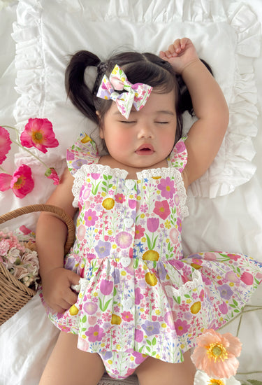 Flower Fields Baby Girl Floral Romper