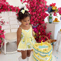 Sorrento Citrus Baby Girls Floral Romper
