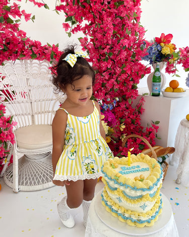 Sorrento Citrus Baby Girls Floral Romper