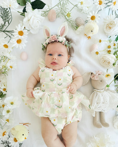 Juni Daisy Baby Girl Floral Romper