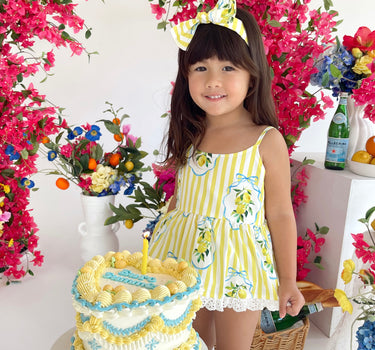 Sorrento Citrus Baby Girls Floral Romper