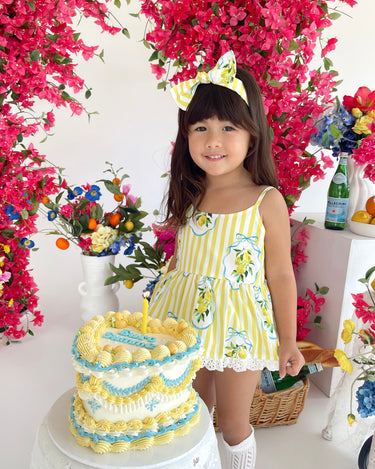 Sorrento Citrus Baby Girls Floral Romper