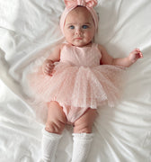 Wildflower Pink Rose Baby Girl Romper