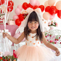 Peach Sorbet Baby Girl Gingham Romper