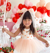 Peach Sorbet Baby Girl Gingham Romper