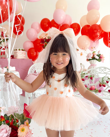 Peach Sorbet Baby Girl Gingham Romper