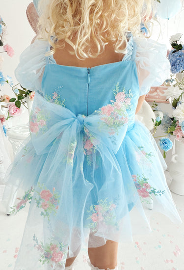 Afina Blue Baby Girl Romper