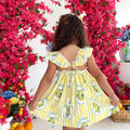 Sorrento Citrus Girls Floral Dress