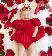 Dolly Ruby Red Baby Girl Romper