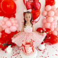 Be Mine White Heart Girls Party Dress