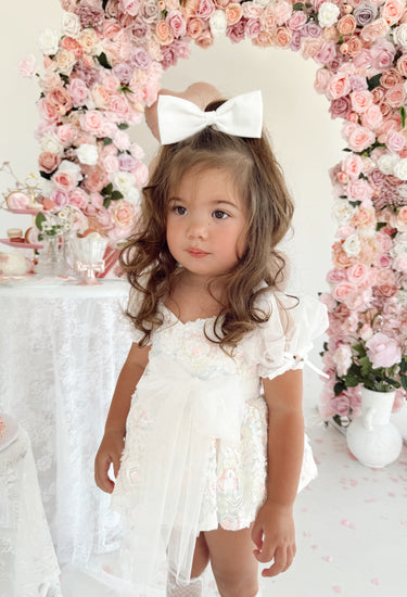 Josephine Lace Blossom Baby Girl Romper